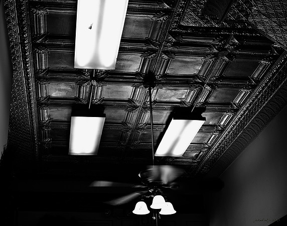 Tin Ceiling With Fan