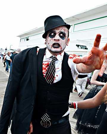 2013 World Record Breaking Zombie Walk (9,592) - Asbury Park, NJ. Zombies, Asbury Park, NJ