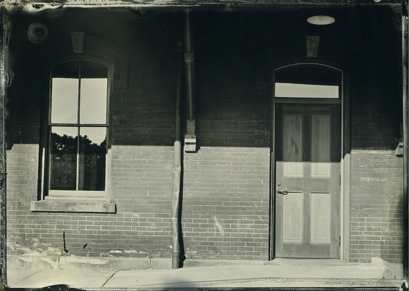 collodion wet plate, landscapes, trees, exterior spaces, exterior structures