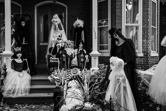 halloween, displays, Skeletons, horror,
