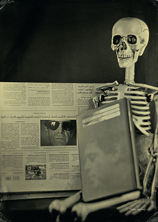 wet plate collodion, Still Life, Skulls, Skeletons, Bones, Graveyards
