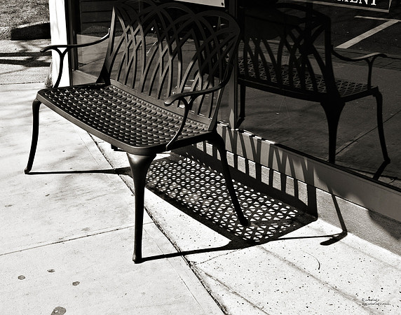 Shadows Of An Iron Bench