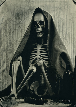 wet plate collodion, Still Life, Skulls, Skeletons, Bones, Graveyards