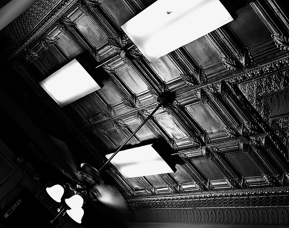 Tin Ceiling With Fan 2